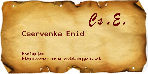 Cservenka Enid névjegykártya